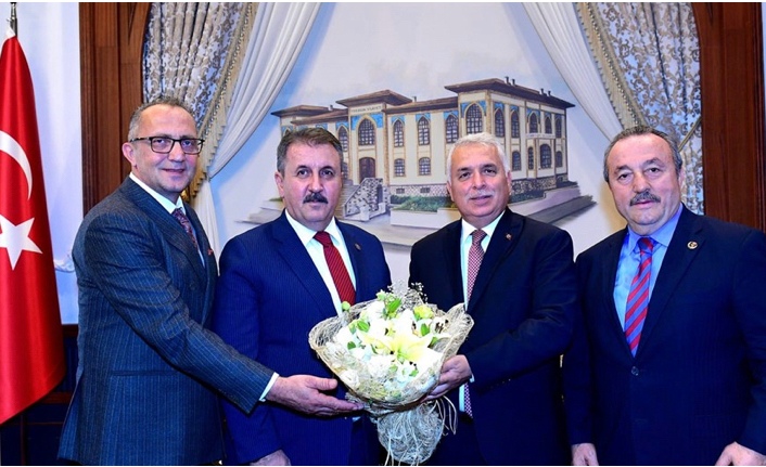 Büyük Birlik Partisi Genel Başkanı Mustafa Destici Vali Aziz Yıldırım’ı Ziyaret Etti