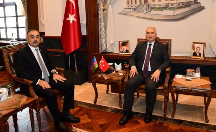 Azerbaycan Cumhuriyeti Ankara Büyükelçisi Dr. Reşad Memmedov, Vali Aziz Yıldırım’ı Ziyaret Etti