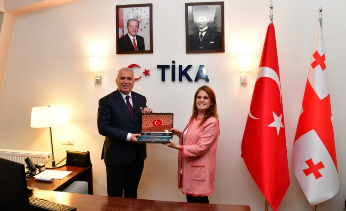 Trabzon Valisi Aziz Yıldırım, Türk İşbirliği ve Koordinasyon Ajansı (TİKA) Tiflis Koordinatörlüğünü Ziyaret Etti