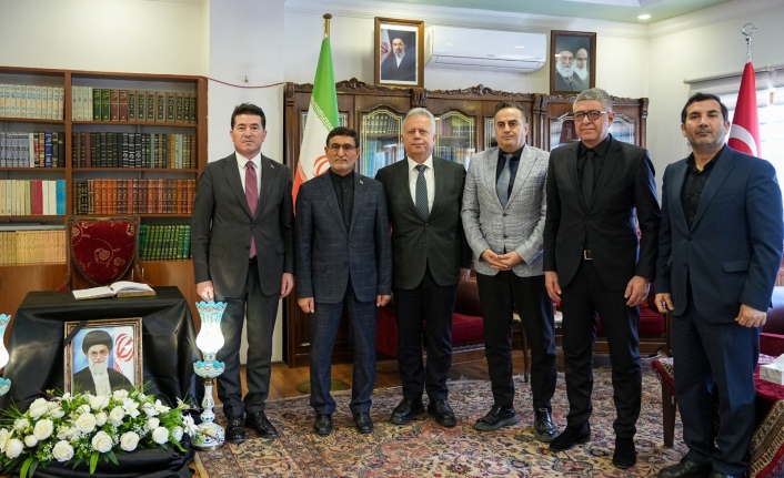 BAŞKAN KAYA’DAN İRAN BAŞKONSOLOSU MOHEBATİ'YE TAZİYE VE DAYANIŞMA ZİYARETİ