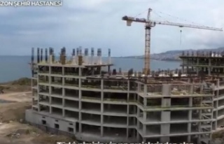 Bakan Koca Trabzon Şehir hastanesi İnşaatı sürüyor.
