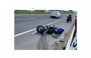 Araklı’dan motosiklet kazası 1. yaralı.