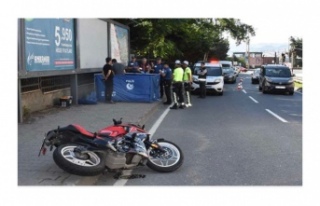 Trabzon da Motorsiklet kazası iki ağır yaralı.
