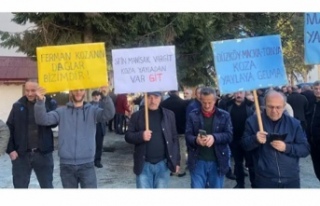Düzköy de maden ocağı isyanı.