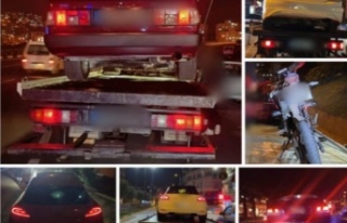 Trabzon Polisi trafikten men ediyor.