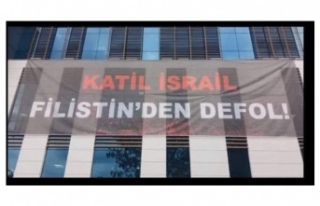 Başkan Çebi pankartın indirmesin tepki gösterdi