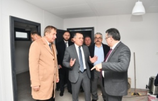 BAŞKAN GENÇ TİSKİ ŞANTİYESİNİ İNCELEDİ