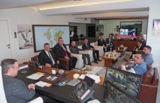 Başkan Sivrikaya Genel müdür Alim’i ziyaret etti.