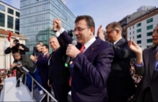 IMAMOGLU'NA DESTEK IÇIN ON BINLER AKIN ETTI!