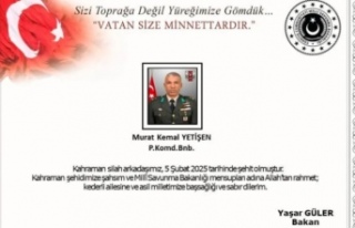 Şehit ateşi düştü…