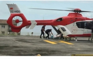 Ambulans helikopter 180 hasta için havalandı.