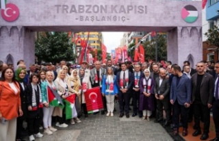 Binlerce Trabzonlu Gazze için yürüdü