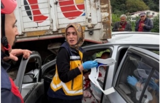 Çaykara’da trafik kazası