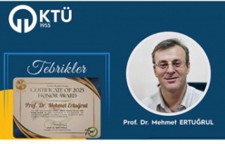 Prof. Dr. Mehmet Ertuğrul’a Onur Ödülü