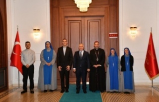 Santa Maria kilisesinden vali Yıldırım ziyaret.