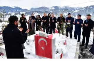 Vali Şahin ve eşi Eren Bülbül’ün mezarını...