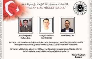 Katar’da askeri helikopterimiz düştü 3.şehitimiz...