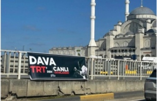 Trabzon'un çeşitli noktalarına pankartlar...