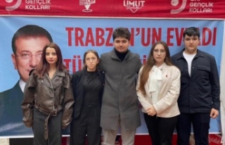 Trabzon’da gençler İmamoğlu‘na destek istediler.