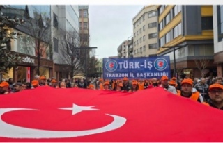 1 mayısta dev Türk bayrağı yürüdü.