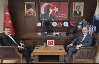 Kaymakam ağlamaz Başkan Çelenk’i ziyaret etti