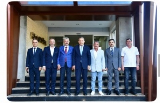 Vali Şahin, Kaymakam Uzun ve Başkan Çebi Aslantürk...