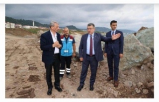 Başkan Genç Arsin dolgu alanını inceledi.