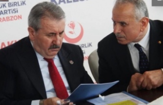 Başkan Erkan genel başkan Destici ye fındık raporunu takdim etti.