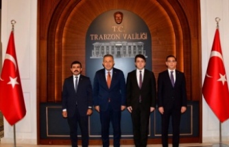 Görev süresi dolan Kaymakamlar  Vali Şahin’e veda ettiler.