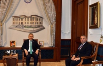 Kaymakam kotan vali Şahin’i ziyaret etti