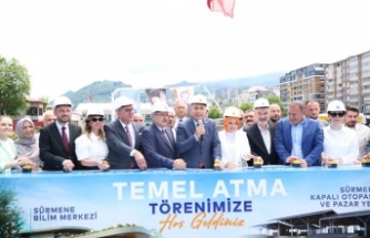 SÜRMENE'DE KAPALI OTOPARK VE PAZAR YERİNİN TEMELİ ATILDI