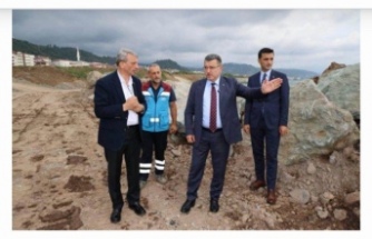Başkan Genç Arsin dolgu alanını inceledi.