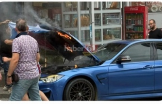 PARK HALİNDEKİ OTOMOBİL ALEV ALDI