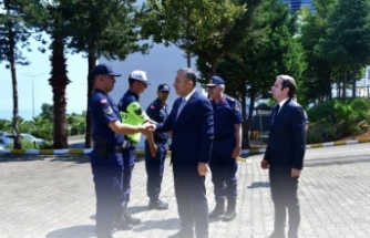 Vali Şahin, Kaymakam Ulusoy ve Bahattin Paşa  jandarma Bölük Komutanı ziyaret ettiler