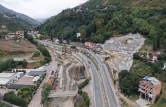 AKÇAABAT GÜNEY ÇEVRE YOLU’NDA ÇALIŞMALAR SÜRÜYOR