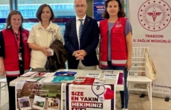 Ortahisar ilçe sağlık müdürlüğü Havalimanı’na stand kurdu