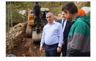 Başkan Mustafa Bıyık sahada.