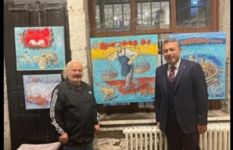 Vali Şahin, Ressam Bedri Yaşar’ın Sergisini Ziyaret Etti