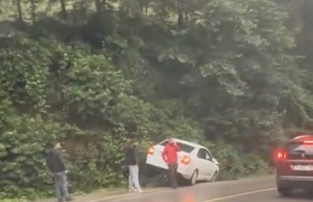 Düzköy’de trafik kazası 1. yaralı.