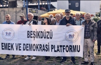 Beşikdüzü emek ve demokrasi platformu yürüdü.