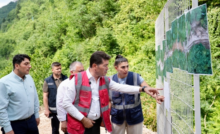 BAŞKAN KAYA, ÇAĞLAYAN ŞELALESİ PROJESİ’NDE İNCELEMELERDE BULUNDU