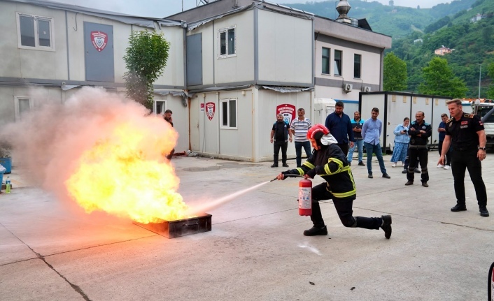 ORTAHİSAR BELEDİYE PERSONELİNE YANGIN GÜVENLİĞİ EĞİTİMİ VERİLDİ