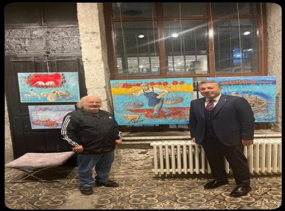 Vali Şahin, Ressam Bedri Yaşar’ın Sergisini Ziyaret Etti