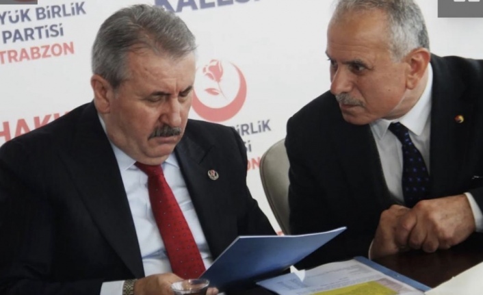 Başkan Erkan genel başkan Destici ye fındık raporunu takdim etti.