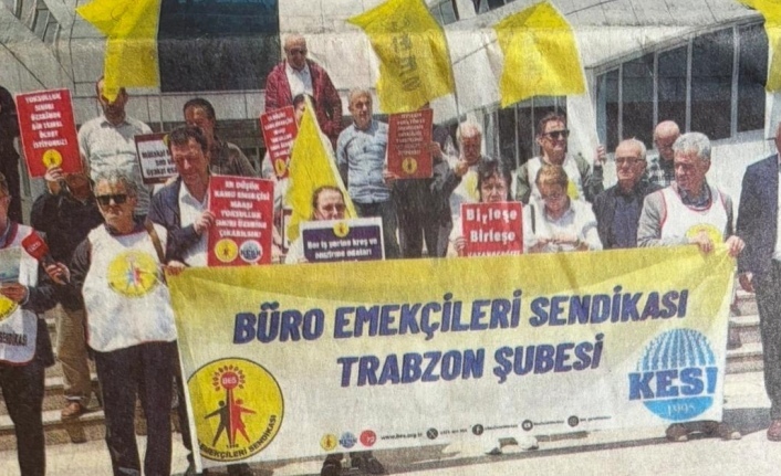 SGK il müdürlüğü önünde büro emekçileri Sendikası eylem yaptılar