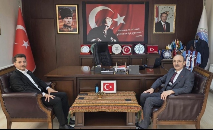 Kaymakam ağlamaz Başkan Çelenk’i ziyaret etti