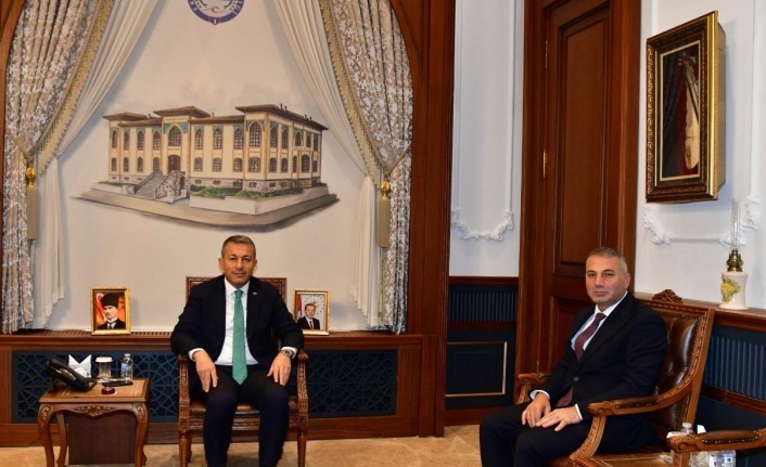 Kaymakam kotan vali Şahin’i ziyaret etti