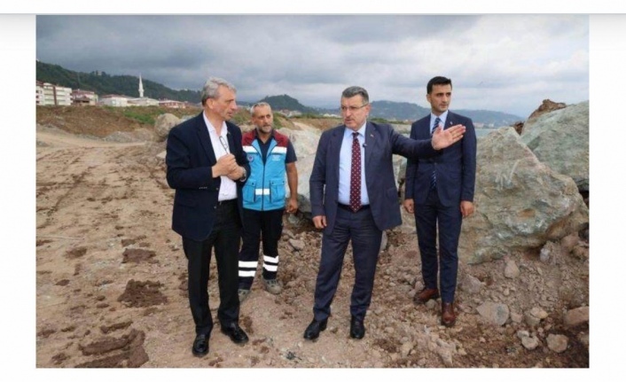 Başkan Genç Arsin dolgu alanını inceledi.