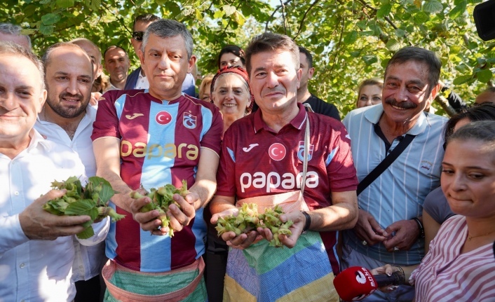 GENEL BAŞKAN ÖZEL, BAŞKAN KAYA İLE BİRLİKTE FINDIK TOPLADI