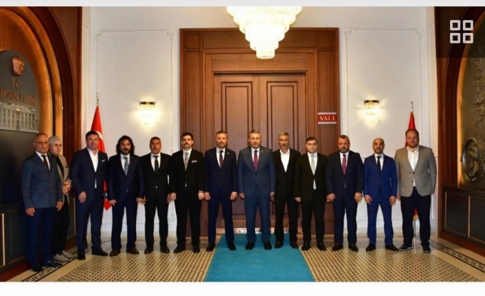 Başkan hacısalihoğlu Vali Şahin’i ziyaret etti.